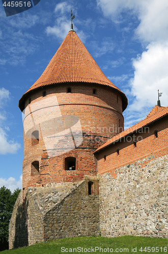 Image of Tower of the Trakai Castle near Vilnius