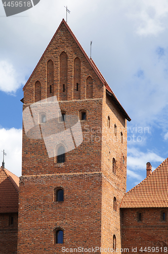 Image of Tower of the Trakai Castle near Vilnius