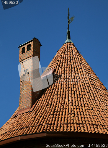 Image of Tower roof of the Trakai Castle near Vilnius