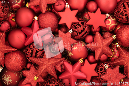 Image of Red Bauble Christmas Decorations