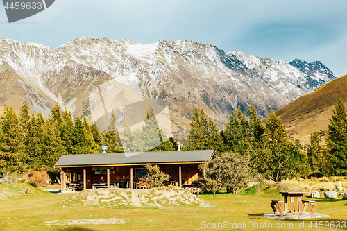 Image of Alpine hut on Hooker Valley Track in Mount Cook National Park