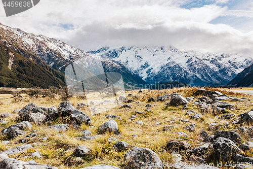 Image of New Zealand mountain landscape at day