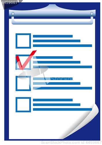 Image of Right answer on checking blank