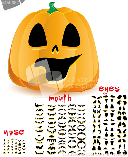 Image of Halloween pumpkin as Jack O`Lantern, part 18