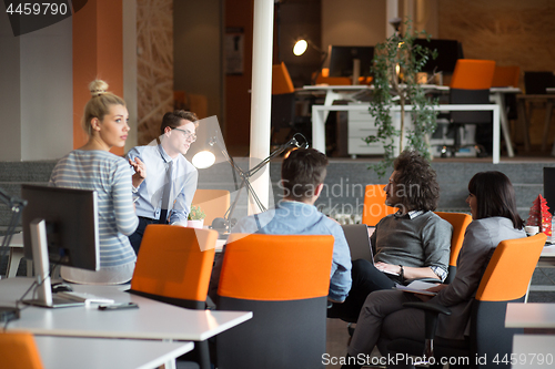 Image of Young Business Team At A Meeting at modern office building