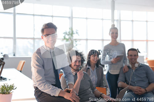 Image of Portrait of a business team At A Meeting