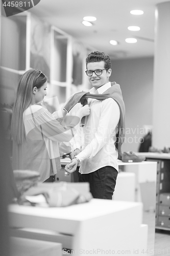 Image of couple in  Clothing Store