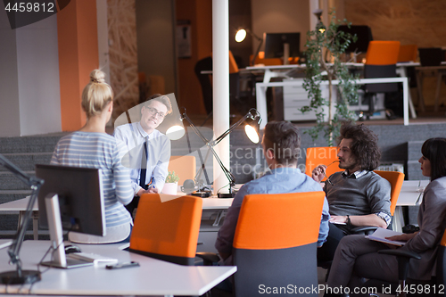 Image of Young Business Team At A Meeting at modern office building