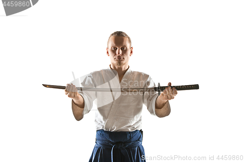 Image of The young man are training Aikido at studio