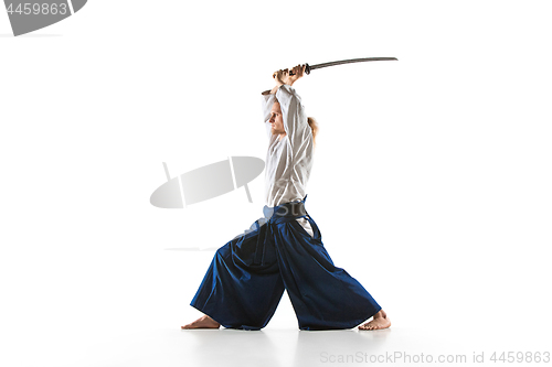 Image of The young man are training Aikido at studio