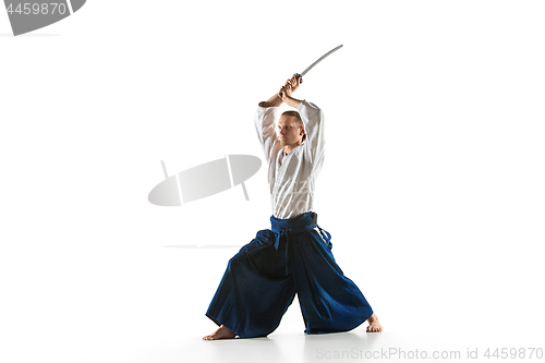 Image of The young man are training Aikido at studio