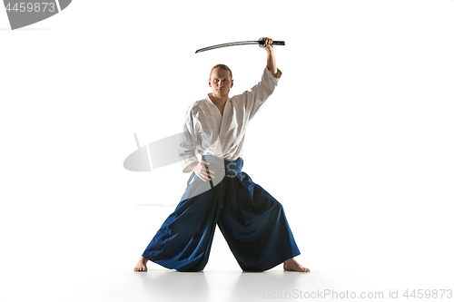 Image of The young man are training Aikido at studio