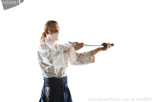 Image of The young man are training Aikido at studio