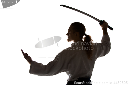 Image of The young man are training Aikido at studio