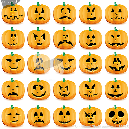 Image of Halloween pumpkins as Jack O`Lantern 2