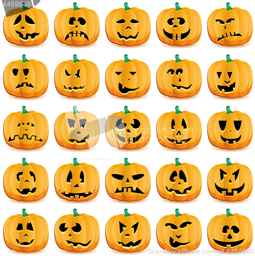Image of Halloween pumpkins as Jack O`Lantern 3