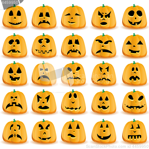 Image of Halloween pumpkins as Jack O`Lantern 7