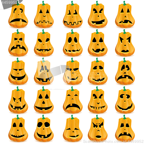 Image of Halloween pumpkins as Jack O`Lantern 9
