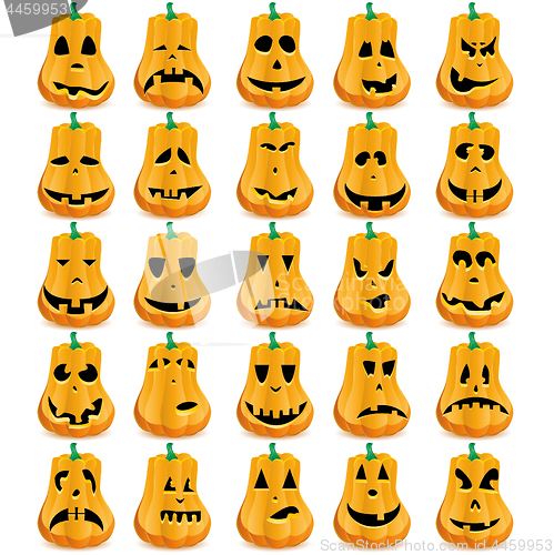 Image of Halloween pumpkins as Jack O`Lantern 10