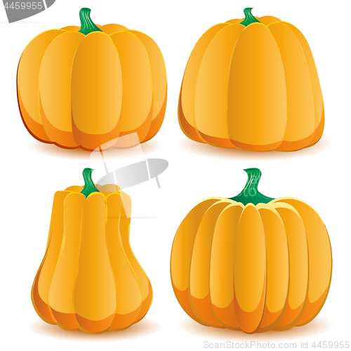 Image of Set of pumpkins isolated on white, part 2