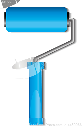 Image of Blue paint roller brush