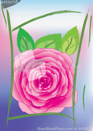 Image of Background with rose in asian style