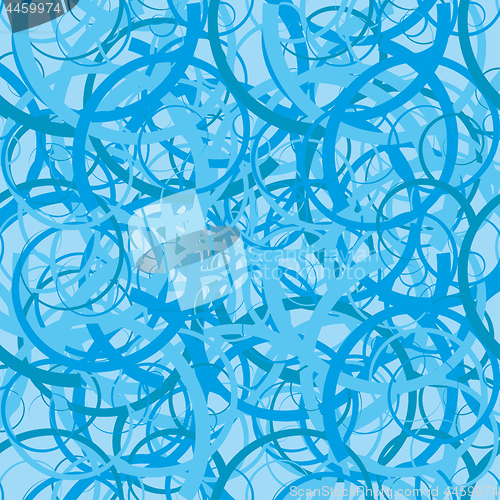 Image of Blue seamless pattern with curves