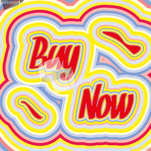 Image of Buy Now words in 70s style