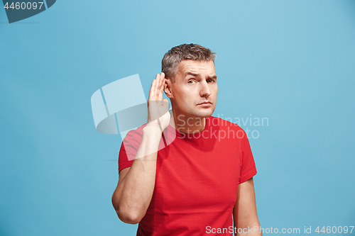 Image of The happy business man standing and young man listening