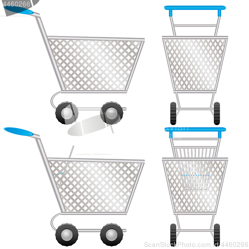 Image of Set of shopping cart for online shop, icon for e-commerce