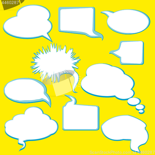 Image of Talking bubble set, comic style speech bubbles collection