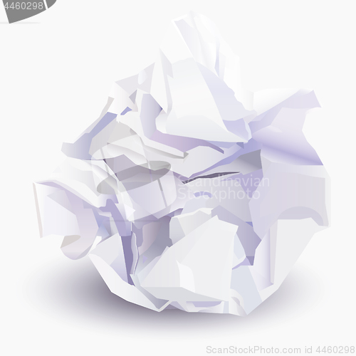 Image of Crumpled sheet of paper to paper ball