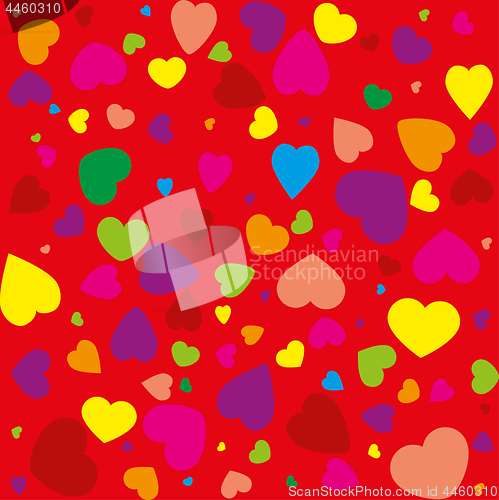 Image of Abstract seamless background with Valentine&#39;s Day pattern