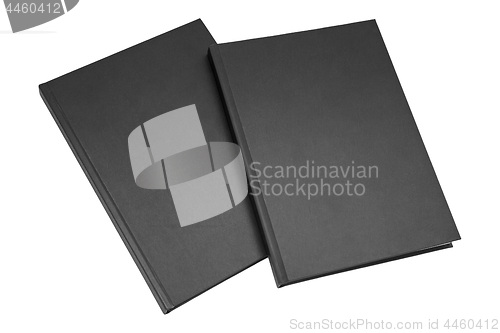 Image of two black books isolated on white background