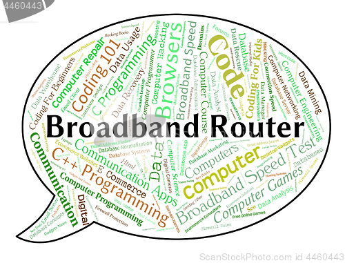 Image of Broadband Router Means World Wide Web And Computer