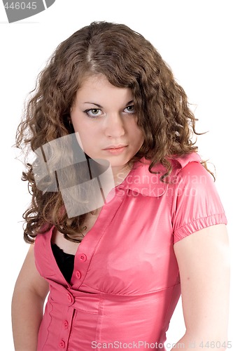 Image of Portrait of the beauty young woman. Isolated