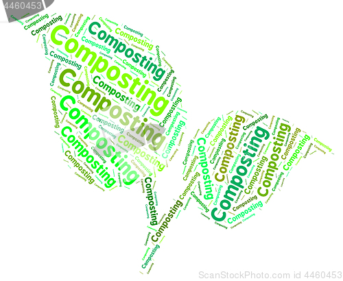 Image of Composting Word Shows Flower Garden And Composted