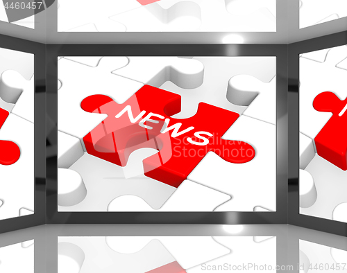 Image of News On Screen Showing News Anchorman