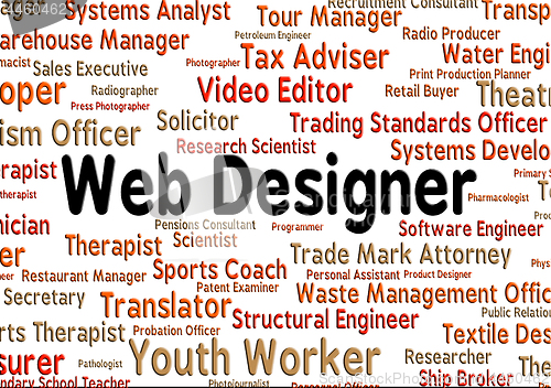 Image of Web Designer Means Designs Website And Occupation