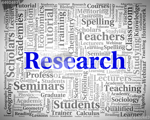 Image of Research Word Means Gathering Data And Analysis