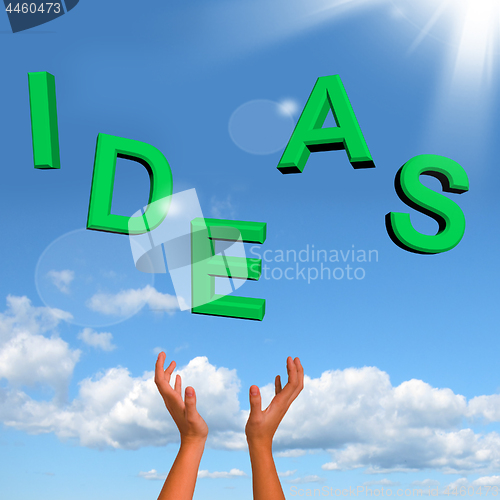 Image of Catching Ideas Word Showing Concept Or Creativity