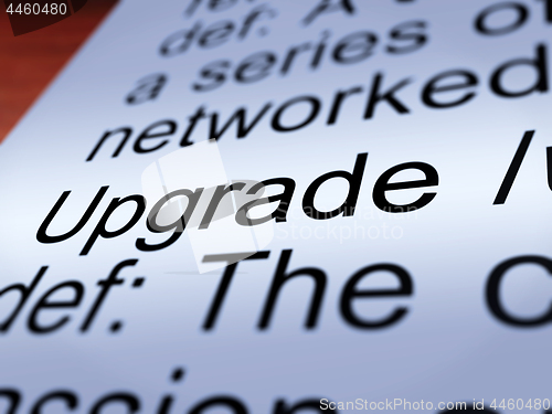 Image of Upgrade Definition Closeup Showing Software Update