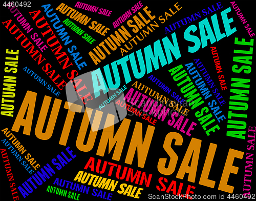 Image of Autumn Sale Means Bargains Retail And Seasonal