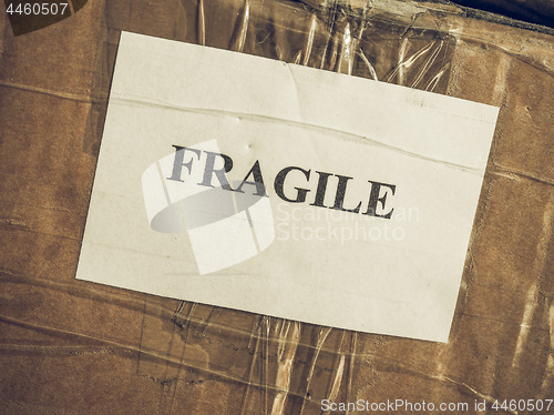Image of Vintage looking Fragile sign