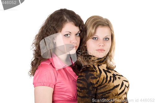 Image of Two sexy beauty young women. Isolated 2
