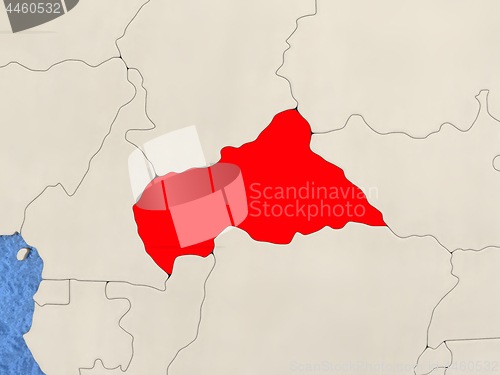 Image of Central Africa on map