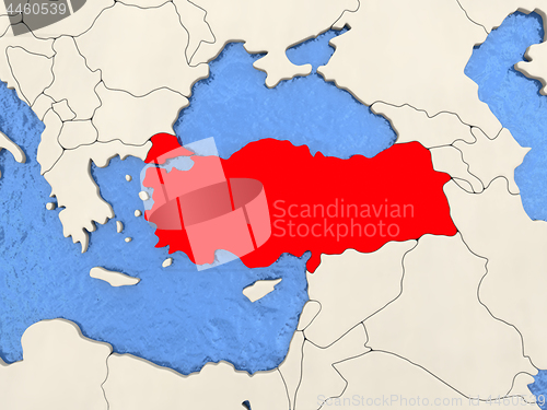 Image of Turkey on map