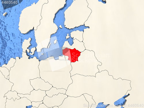 Image of Lithuania on map
