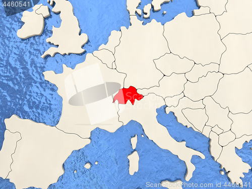 Image of Switzerland on map