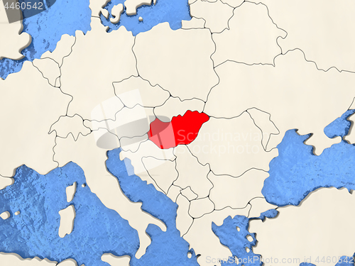 Image of Hungary on map